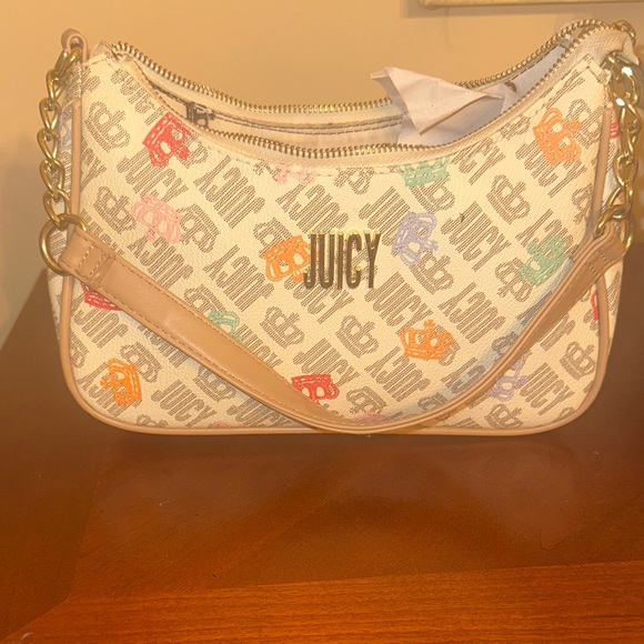 Juicy Couture Beige and Multicolor Logo Shoulder Bag ♥️ - Picture 2 of 11